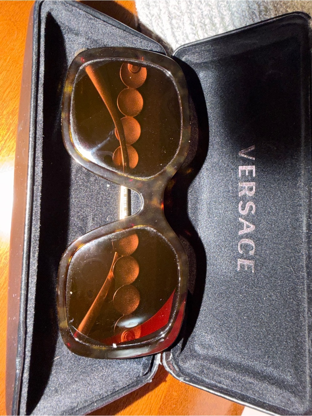 Versace Tortoiseshell Frame Sunglasses with Brown Lenses